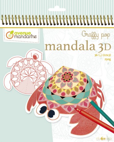 Kolorowanka Graffy Pop Mandala 3D Zwierzęta morskie