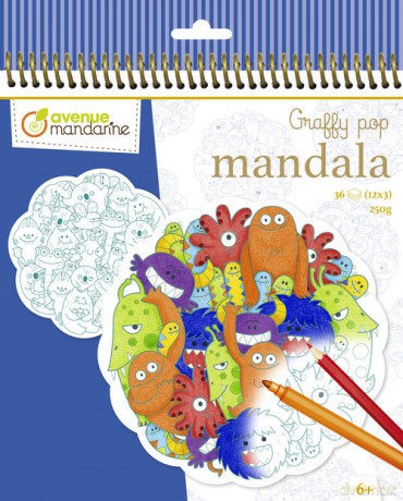 Kolorowanka Graffy Pop Mandala Plątanina potworów