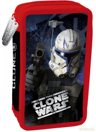 Piórnik podwójny z wyposażeniem Clone Wars SZ-33260 [PIÓRNIK]