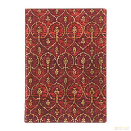 Notatnik w linie Paperblanks Red Velvet Midi Flexi