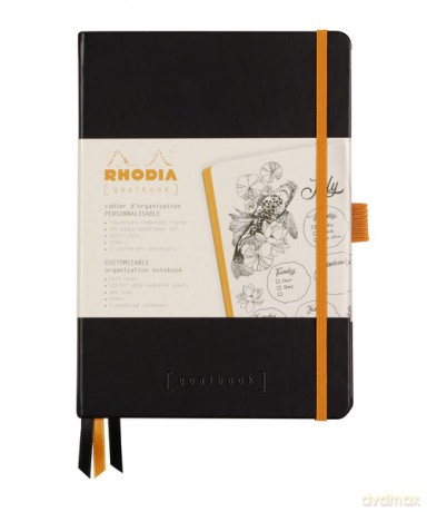 Notes Rhodia Rhodiarama Goalbook black A5 w kropki Hardcover