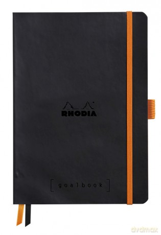 Notes Rhodia Rhodiarama Goalbook black A5 w kropki Softcover