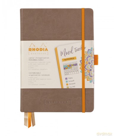 Notes Rhodia Rhodiarama Goalbook taupe A5 w kropki Hardcover