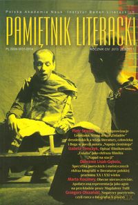 Pamiętnik literacki 1/2013 [KSIĄŻKA]