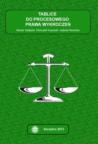 Tablice do procesowego prawa wykroczeń. Wyd. V poprawione i uzupełnione. - Marek Gałązka/Romuald Kupiński/Izabela Nowicka [KSIĄŻKA]