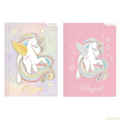Teczka z gumką A4 Unicorn 10 sztuk mix