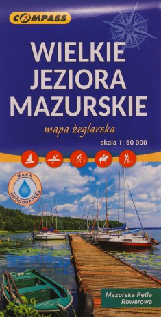 Wielkie Jeziora Mazurskie mapa laminowana