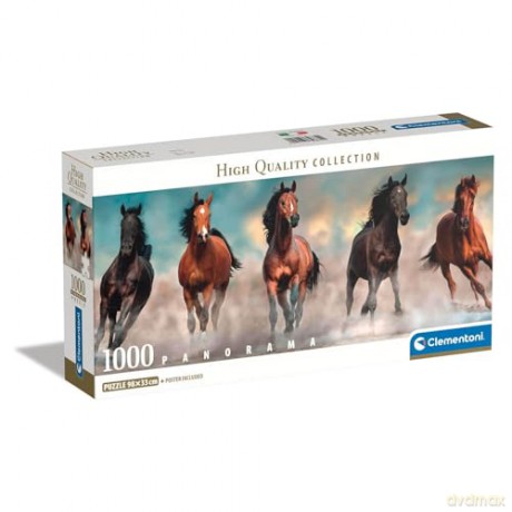 CLEMENTONI 1000 el. Panorama Horses [PUZZLE]