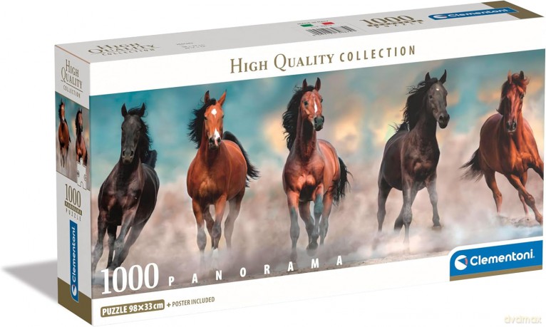 CLEMENTONI 1000 el. Panorama Horses [PUZZLE]