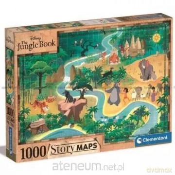 CLEMENTONI 1000 el. Story Maps Księga Dżungli [PUZZLE]
