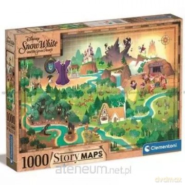 CLEMENTONI 1000 el. Story Maps Śnieżka [PUZZLE]