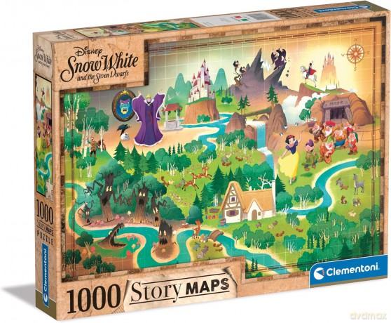 CLEMENTONI 1000 el. Story Maps Śnieżka [PUZZLE]