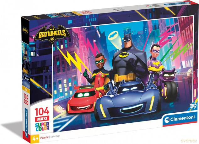 CLEMENTONI 104 el. Maxi Super Kolor Batwheels [PUZZLE]