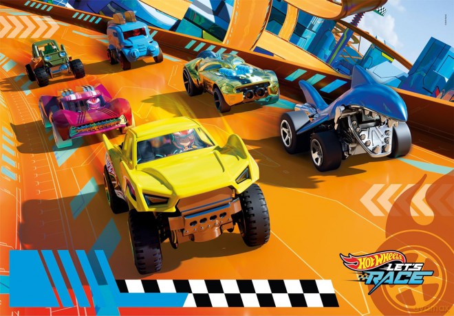 CLEMENTONI 104 el. Maxi Super Kolor Hot Wheels [PUZZLE]