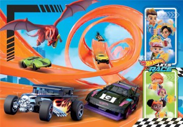 CLEMENTONI 104 el. Super Kolor Hot Wheels [PUZZLE]