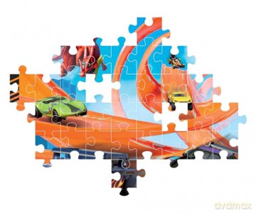 CLEMENTONI 104 el. Super Kolor Hot Wheels [PUZZLE]