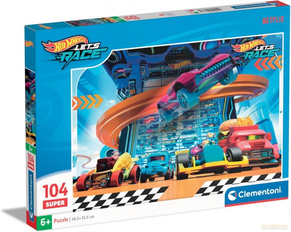 CLEMENTONI 104 el. Super Kolor Hot Wheels [PUZZLE]