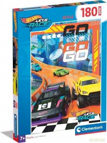 CLEMENTONI 180 el. Super Kolor Hot Wheels [PUZZLE]