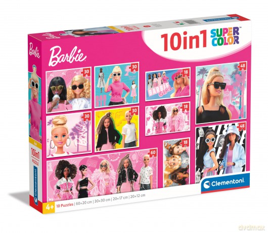CLEMENTONI 10w1 Super Kolor Barbie [PUZZLE]