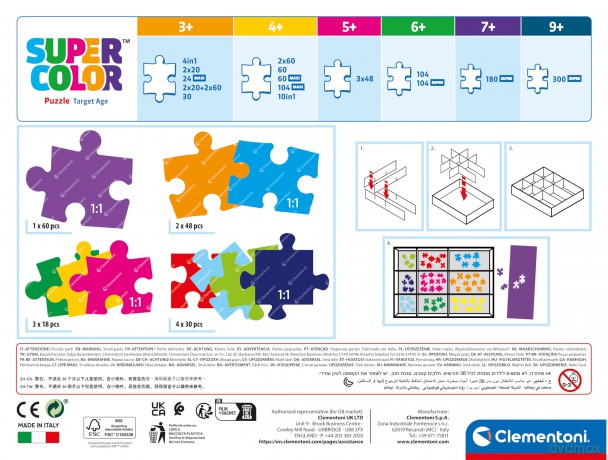 CLEMENTONI 10w1 Super Kolor Barbie [PUZZLE]