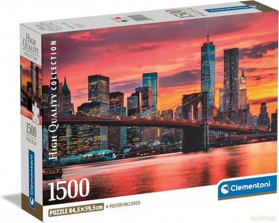 CLEMENTONI 1500 el. Compact East River at dusk [PUZZLE]