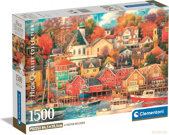 CLEMENTONI 1500 el. Compact Good Times Harbor [PUZZLE]