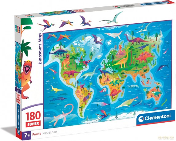 CLEMENTONI 180 el. Super Dinosaurs Map [PUZZLE]