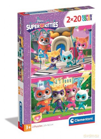 CLEMENTONI 2x20 el. Super Kolor SuperKitties [PUZZLE]