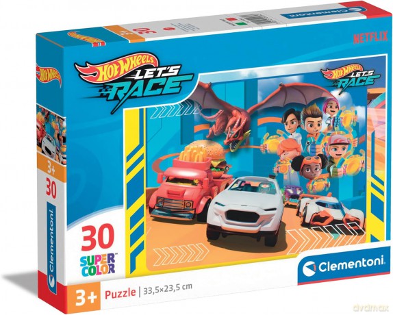 CLEMENTONI 30 el. Super Kolor Hot Wheels [PUZZLE]