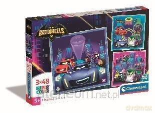 CLEMENTONI 3x48 Super Kolor Batwheels [PUZZLE]