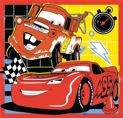 CLEMENTONI 3x48 Super Kolor Cars Glow Racers [PUZZLE]