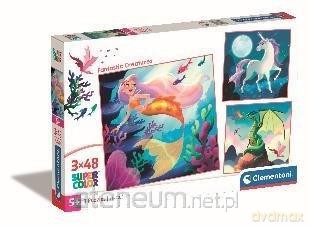 CLEMENTONI 3x48 Super Kolor Fantastic Creatures [PUZZLE]