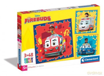 CLEMENTONI 3x48 Super Kolor Firebuds [PUZZLE]