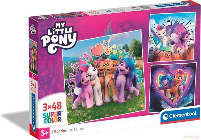 CLEMENTONI 3x48 Super Kolor My Little Pony [PUZZLE]