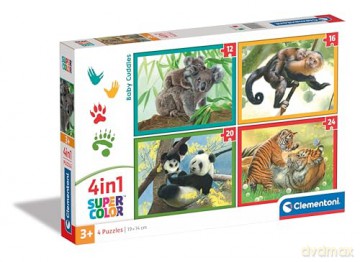 CLEMENTONI 4w1 Super Kolor Baby Cuddles [PUZZLE]