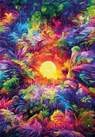CLEMENTONI 500 el. Color Boom Psychedelic Jungle Sunrise [PUZZLE]