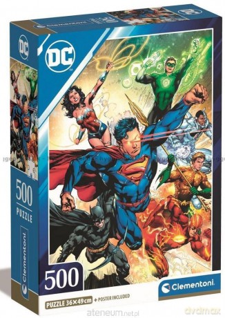 CLEMENTONI 500 el. Compact Dc Comics Justice League [PUZZLE]