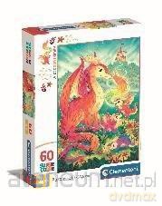 CLEMENTONI 60 el. Super Kolor A Dragon Family [PUZZLE]