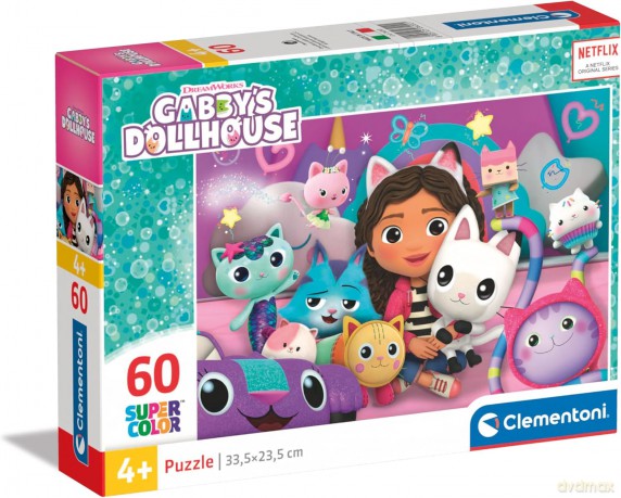 CLEMENTONI 60 el. Super Kolor Koci Domek Gabi [PUZZLE]