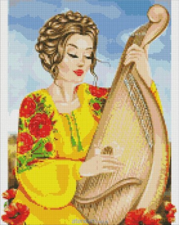 Diamentowa mozaika - Graj, moja banduro 40x50cm