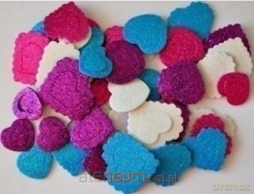 Naklejki z pianki serca 48szt