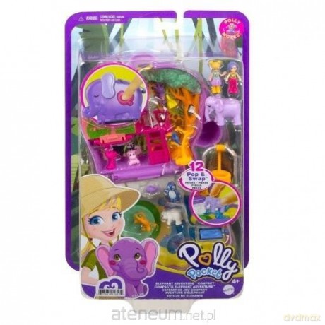 Polly Pocket. Przygoda słonika + akcesoria GTN22