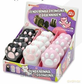 Temperówka podwójna Kocia Łapka (12szt)