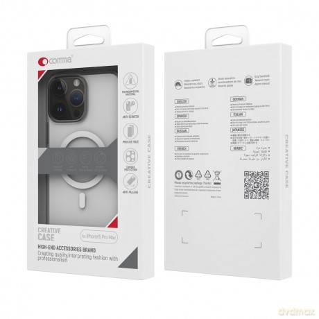 Comma nakładka Elemental Mag do iPhone 15 Pro przeźroczysta