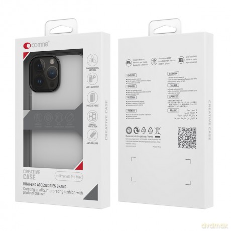 Comma nakładka Hard Jacket do iPhone 15 przeźroczysta antybakteryjna