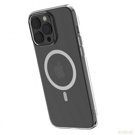 Comma nakładka Hard Jacket Mag do iPhone 15 przeźroczysta antybakteryjna