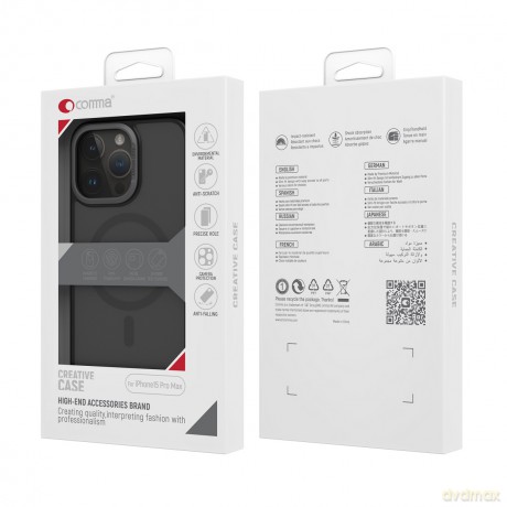 Comma nakładka Joy Elegant Mag do iPhone 15 Plus szara