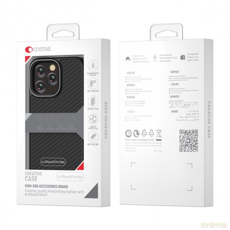 Comma nakładka Kevlar Mag do iPhone 15 czarna
