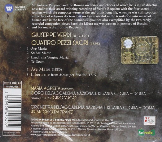 Antonio Pappano: Sacred Verdi [CD]