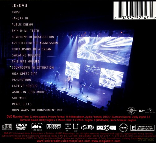 Megadeth: Countdown To Extinction: Live (digipack) [CD]+[DVD]